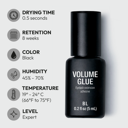 Volume Glue – 0.5 sec. | Up to 8 Weeks | Black