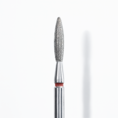 Staleks Pro - Diamond Nail Drill Bit Pointed Flame Red 1.8 mm