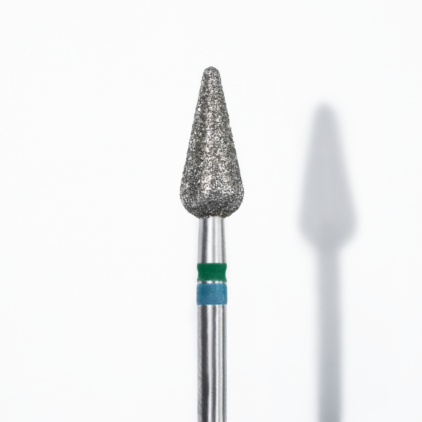 Staleks Pro - Diamond Nail Drill Bit DUO Pointed Pear Blue-Green 5 mm