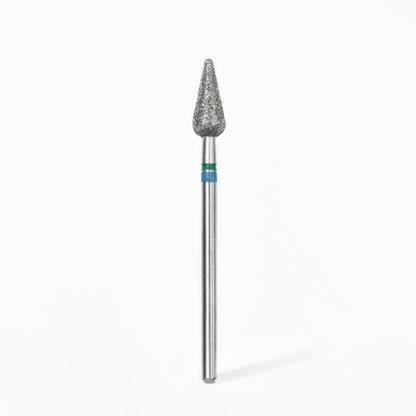 Staleks Pro - Diamond Nail Drill Bit DUO Pointed Pear Blue-Green 5 mm