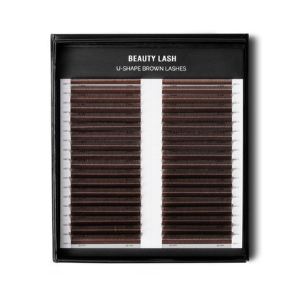 NEW Mixed U Shape 4D Brown Lashes — 36 Rows (Mixed Lengths)
